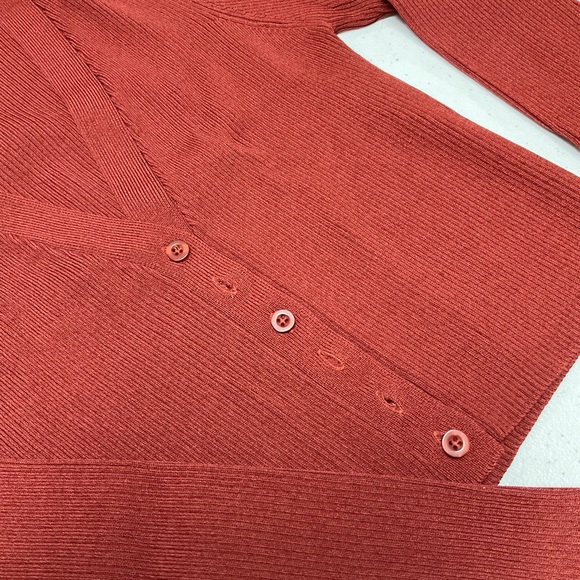 Beautiful Women’s Rust Ribbed Cardigan - Picture 4 of 7